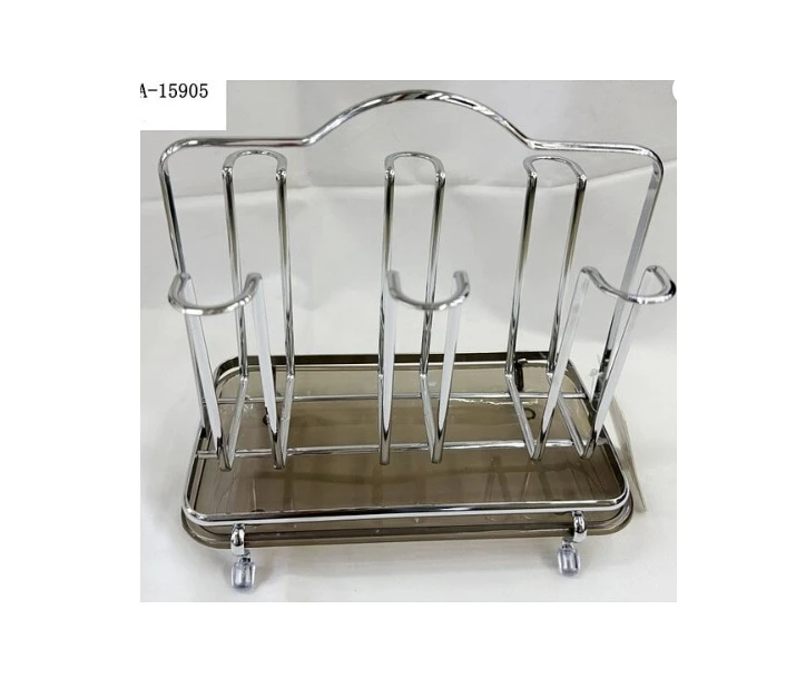 Suport Pahar Fier+Tavă Pvc A-15905 WEI